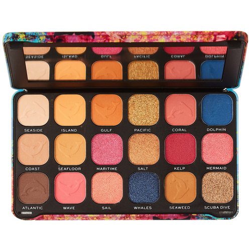 Makeup Revolution, Forever Flawless, Eyeshadow Palette, Hydra Dolphin, 19.8g