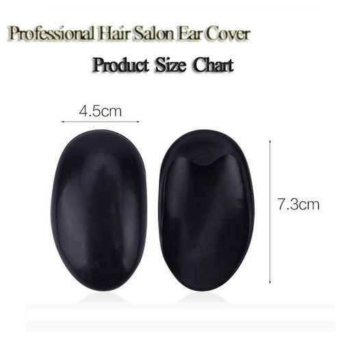 10Pairs Black Plastic Professionale Hair Salon Ear Cover Pads Sheets Ear Protector Hairdressing Dye Coloring Caps Ear Prtotection Earmuff for Hair Salon Hair Coloring Hair Treatment