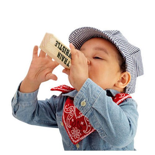 (LOT OF 6) Wooden 7" CHOO-CHOO Train Whistles. Party Favors, Prizes.