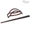 Parcelona French Twist Tortoise Shell Brown Chignon Ponytail Holder Hair Slider Pin Thru Hair Barrette with Stick For Women and Girls