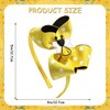 Pvoiue 1pc Adorable Bee-Themed Grosgrain Ribbon Polka Dots Bow Headband for Teen Girls - Soft, Elegant, and Versatile Hair Accessories for All Season