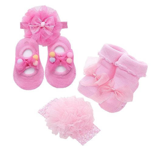 Newborn Dolls Clothes Accessories for 17-22 Inch Reborn Doll Reborn Toddler Doll Clothes Accessories Headbands& Socks Birthday Gift Sets