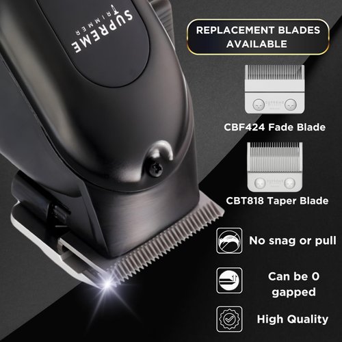 Supreme Trimmer Replacement Taper Blade CBT818 | Ceramic Blade for Hair Clippers | Gold