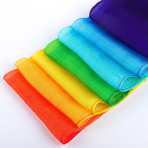 HiUnicorn 100% Silk Dance Ribbons Rainbow Streamers, Ribbon Dancer Wand for Kids Gymnastics Dance Party Favor Decoration, Praise Church Worship Flags, Play Silks Toys for Toddlers