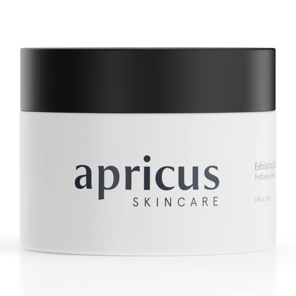 Exfoliating Facial Scrub for Men by Apricus Skincare | Dead Skin and Blackhead Remover Cream | Men's Exfoliating Face Wash and Blackhead Scrub | Pumice Based Face Exfoliator for Clogged Pores, 0.9 Oz