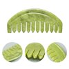 TEONEI Jade Head Comb Massage,Natural Jade Stone Head Therapy Massage Comb,Jade Hair Comb Scalp Massager Comb Scalp Care Massage Tool (3.14X1.57X0.16inch)