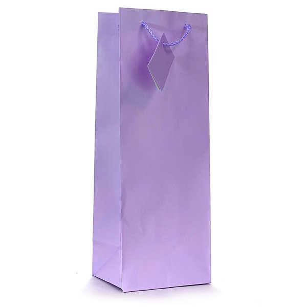 allgala Gift Bags, 12 Pack 14x5x4 Inch Wine Bottle Bag Lavender Gift Bags with Handles for Birthday, Wedding, Party Supplies, Baby Shower, Holidays, Chirstmas