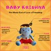 MODI TOYS - Baby Krishna Collection - 2 Mantra Singing Stuffed Plush Toys and 1 Book | Ideal for Newborns, Children, Grandparents | Best for Diwali, Baby Shower, Birthday | Teddy Bear Panda Elephant
