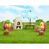 Lil Woodzeez – Toy Backyard Furniture Playhouse – Miniature Fire Pit & Chairs Dollhouse Playset – 2 Posable Figures Included – Kids 3 Years +