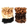 BBTO 12 Pieces 4.3 inch Satin Hair Scrunchies for Women Elastic Hair Bobbles Scrunchies Hair Ties for Adults, Big Scrunchy Ponytail Holder with Elastic Bands Thick Thin Curly 6 Colors