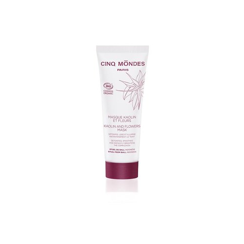 Cinq Mondes Kaolin & Flowers Mask-2.0oz.- For All Skin Or Oily And Acne Skin - Minimize Excess Oil And Boost Radiance- Deep Cleansing For Clogged Pores Or Blackheads