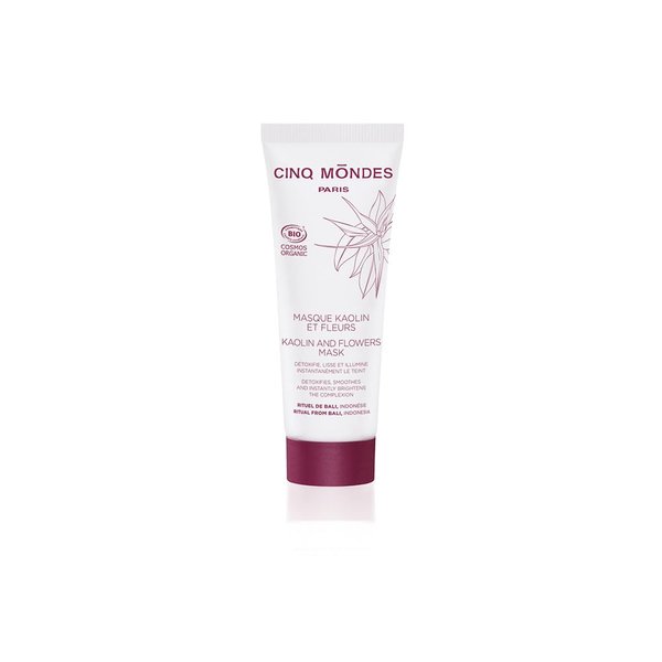 Cinq Mondes Kaolin & Flowers Mask-2.0oz.- For All Skin Or Oily And Acne Skin - Minimize Excess Oil And Boost Radiance- Deep Cleansing For Clogged Pores Or Blackheads