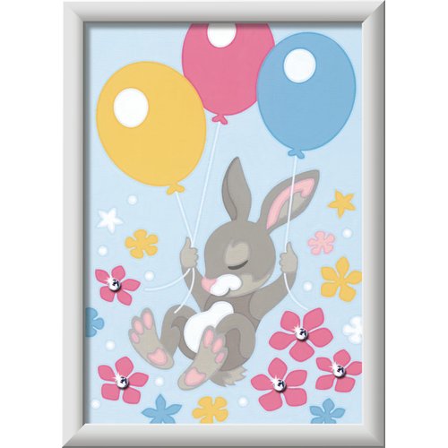 Ravensburger Flying Bunny Paint by Numbers Kit for Kids - 23564 - Painting Arts and Crafts for Ages 7 and Up
