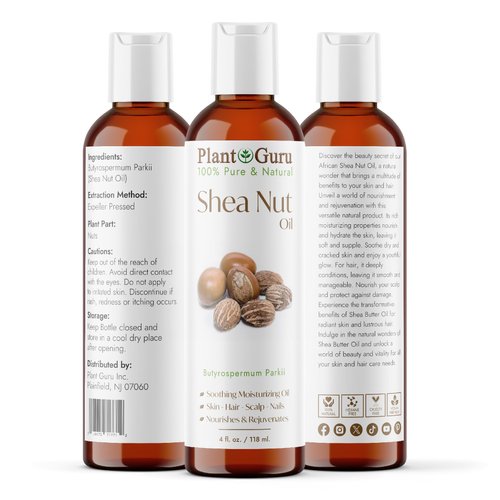 African Shea Nut Butter Oil 4 fl. oz. 100% Pure Natural Skin, Face, Hair Growth And Moisturizer. DIY Body Butters, Lotions, Creams, Lip Balm And Soap Making.