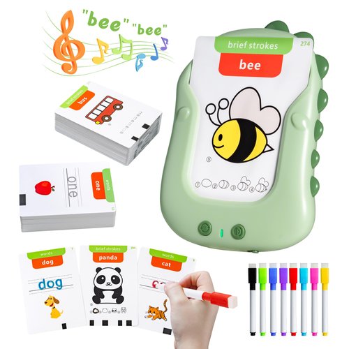 Talking Flash Cards for Toddlers Learning: Speech Therapy Toys for 2 3 4 5 6 Kids - Montessori Toys with Handwriting Tracing