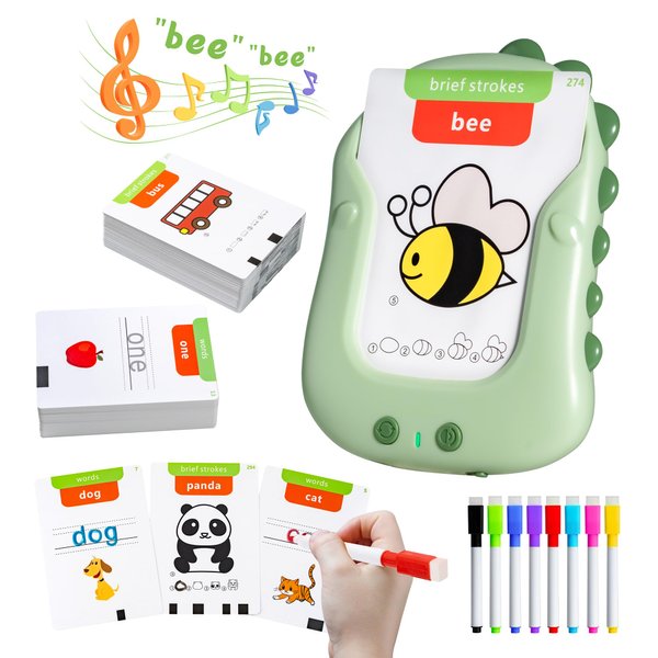 Talking Flash Cards for Toddlers Learning: Speech Therapy Toys for 2 3 4 5 6 Kids - Montessori Toys with Handwriting Tracing