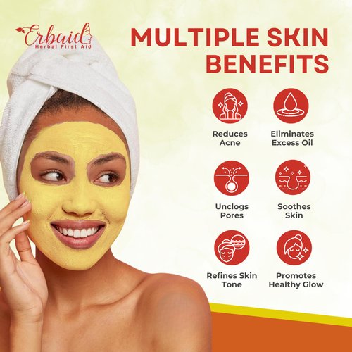 Sulfur Face Mask – All Natural Sulfur Facial Clay Mask Powder – Glowing Skin Mask Skincare For Acne, Spots, Scars, Oily Skin – Sulfur Acne Treatment Absorbs Excess Oil and Unclogs Pores, Made in USA