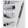 Nicpro 2mm Metal Mechanical Pencil Set with Case, 3PCS Lead Pencil Holder 2.0 mm with 144PCS Lead Refills (4H 2H HB 2B 4B 6B Color), Eraser, Sharpener for Drafting Writing Drawing Sketching