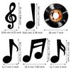 Gejoy 43 Pieces Music Party Decorations Music Notes Cutouts Musical Notes Silhouettes Record Cutouts Rock and Roll for 50's Theme Party Music Party Favors Baby Shower School Bulletin Board Craft Decor