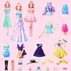 PainZieteg Magnetic Dress Up Dolls, Magnetic Princess Dress Up Paper Dolls, Magnetic Dress Up Dolls for Girls Ages 4-7 Learning Created Imagine Set Birthday Gift (Liz)