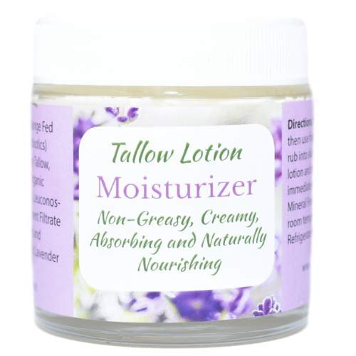 Creatrix Solutions Tallow Lotion Moisturizer 4 oz, Beef Tallow for Skin