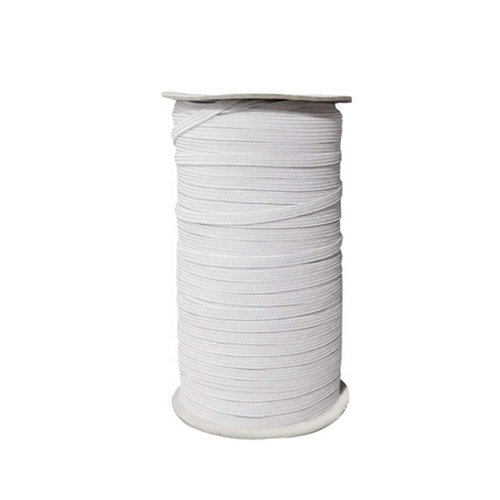 YZYANZI White Elastic Bands 1/2 Flat Elastic Cord Stretch Strap - 12mm 144 Yds Roll of Elastic Straps Braided Elastic Band for Sewing and Elastic Crafting