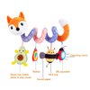 ORZIZRO Car Seat Toys, Baby Plush Spiral Hanging Toys for Stroller Crib Bar Bassinet Car Seat Mobile with Music Box BB Squeaker Rattles- Orange Fox