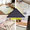 ZC GEL Carpet Stickers (8 Pcs), Anti Slip Rug Holder Reusable Washable Rug Stickers for Area Rugs, Dual Sided Adhesive Rug Stopper Keep Corners Flat (Black)