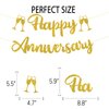 Gold Glitter Happy Anniversary Banner, We Still Do, 30th 40th 50th 60th 70th Wedding Anniversary Party Decorations Supplies