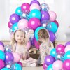 HILAVO Pink Purple Blue Balloons 60 Pcs Hot Pink Light Pink Teal Purple Latex Balloon Pastel Purple Teal Pink Confetti Balloons for Kids Magic Theme Mermaid Princess Birthday Baby Shower Party Decor