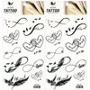 Black Infinity Birds Temporary Tattoo Sticker Decal Festival Sexy Body Paint Realistic Fake Waterproof Tattoos for Man Women (Pack 2 PCS.)