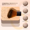 4pc Full Size Kit (LIGHT) Kabuki Brush Mineral Makeup Matte Translucent Loose Foundation Concealer Finishing Setting Powder Bare Face Full Coverage Long Lasting All Skin Types SPF 30 Waterproof