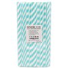 Aqua Paper Straws 10 Inch Extra Long - for Tall Drinks, Baby Shower, Parties, Cocktails - 100 Counts