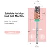 MelodySusie Tapered Barrel Nail Drill Bits, 3/32'' Carbide Tungsten Bits, Suitable for Manicure Pedicure Cuticle Gel Polishing, Technicians Bits, Silver & Rose Gold, Series Bit-S, Coarse