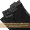 Ve Sunny Tape on Hair Extensions Black Hair Extensions Tape in Human Hair #1 Jet Black Seamless Tape in Hair Extensions for Women Black Hair Extensions Real Human Hair Silky Straight 10pcs 25g 18inch