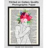 Lady with Flower Head Line Figure Abstract Wall Art: Minimalist, Aesthetic & Boho Wall Art for Home, Office, Bedroom & Living Room Decor | Unframed Posters 8x10"