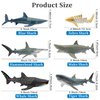 Toymany 6PC Realistic Shark Figurines Set - 5-6" Ocean Animals Bath Toys, Cake Toppers, Gifts for Kids & Toddlers
