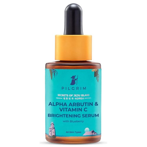 Pilgrim Korean Vitamin C Face Serum | with 2% Alpha Arbutin & Blueberry | Anti Aging Facial Serum | Reduce Dark Spots | Improves Skin Tone & Texture | 1.01 Fl Oz/30ml