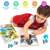 Dinosaur Puzzles for Toddlers 2-4 Years Old，Set of 6 Wooden Puzzles- 9 Pieces for Kids Children Learning Educational Puzzles Toy Gift for Boys and Girls 2 3 4 5 Years Old.