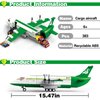 City Cargo Plane Building Set, Plane City Kits Building Blocks with Car, Luggage Tray, Movable Stairs, Compatible with Lego Plane Airport, Airplane Model Toys Gifts for Adults Boys Girls 6-12