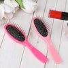 Metal Hair Brush,2 Pack Small Doll Wig Brush for Synthetic Wig Wire Cushion Brush Portable Stainless Steel Bristle Detangler Hairbrush Professional Wig Hair Combs Hair Extension Brush for Women