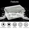 LMioEtool ABS Plastic Dustproof Waterproof IP65 Junction Box Hinged Shell Universal Electrical Project Enclosure Gray, with PC Transparent Clear Cover 5.9 x 3.9 x 2.8inch(150 x100 x70mm)