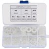 YOUYIDUN-650 Pcs White Nylon Flat Washer Assortment Kit, Round Flat Nylon Washers for Household Commercial Appliances Electrical Connections, 5-20 mm, M2/M2.5/M3/M4/M5/M6/M8/M10