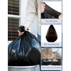 Waikas Kitchen Trash Bags 13 Gallon, 20 Counts, Flag Garbage Bags with No Flaps and No Ties, 60cm*80cm, 16.8g/pcs, Unscented, Black