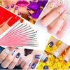 22 Pcs Nail Art Brushes Set, 1 Pcs Resin Nail Art Palette, 15 Pcs Nail Art Brushes, 5 Pcs Nail Art Dotting Pens, 1 Pcs Cosmetic Makeup Spatula Stirring Rod, Nail Design Tools for Nail Art Home Salon