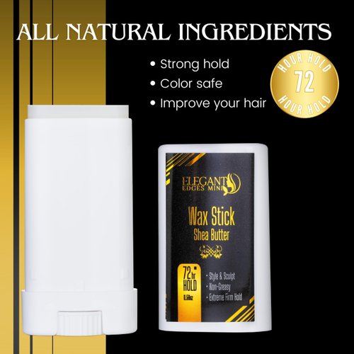 OCEAN VIEW DEEP WAVES POMADE Elegant Edges Mini 2-in-1 Wax Stick & Edge Control with Shea Butter - Dual Pack, 0.56oz | Strong 72-Hr Hold | Non-Greasy Sculpting for Hair