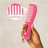HYOUJIN 3 Pocket Wide Tooth Comb Set,Small Hair Wide Tooth Combs Detangling Shower Combs Wet Brush Detangle Comb for Curly Hair,Wet Hair,Thick Hair,Travel Pocket Wide Comb for Women,Men(Fuchsia Rose)