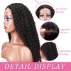 Ycoiner 4x4 Closure Wigs Human Hair for Black Women 26 Inch Deep Wave Lace Front Wigs Pre Plucked Bleach Knots with Baby Hair Glueless Brazilian Virgin Hair Wet and Wavy Curly Human Hair Wig