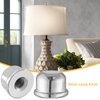 Zorveiio 2pcs 1/4-27 Lamp Finials Lamp Finial Cap, Lamp Topper Knob Lamp Shade Screw Cap Lamp Accessories Finial for Lamp Shade Harp (1/2 Inch Tall, Silver)