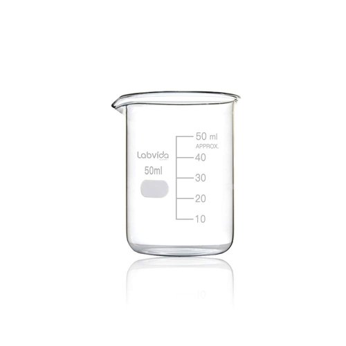 Labvida Upgrated 3 Size Low Form Beaker Set, 50ml 100ml 250ml, 3.3 Boro Glass Beakers with Printed Graduation, LVA017